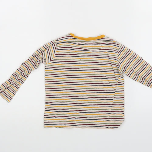 Urban Rascals Baby Beige Striped Rayon Basic T-Shirt Size 9-12 Months