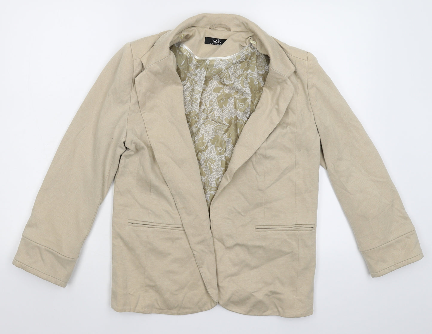 Wallis Womens Beige   Jacket Blazer Size 10