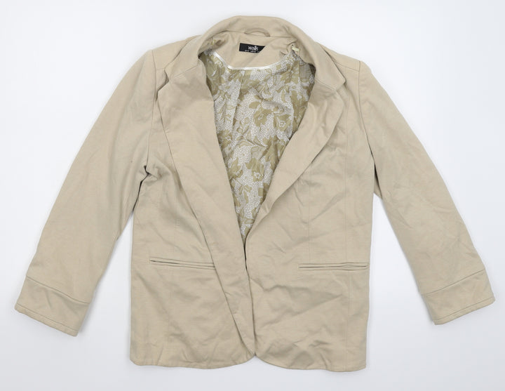 Wallis Womens Beige   Jacket Blazer Size 10