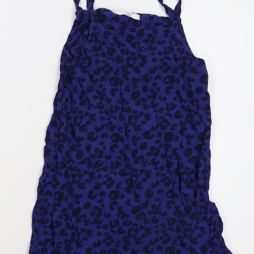 M&S Girls Black Animal Print  Kaftan  Size 7-8 Years