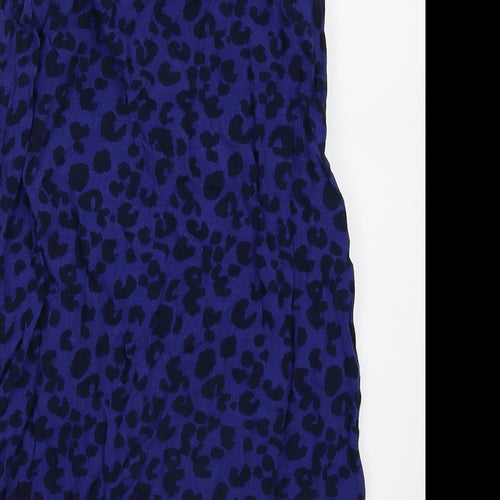M&S Girls Black Animal Print  Kaftan  Size 7-8 Years