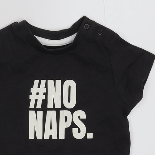 Nutmeg Boys Black   Basic T-Shirt Size 3-6 Months
