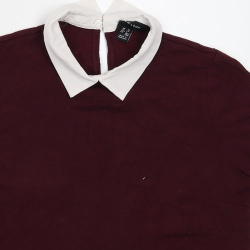New Look Womens Red   Pullover Jumper Size 10