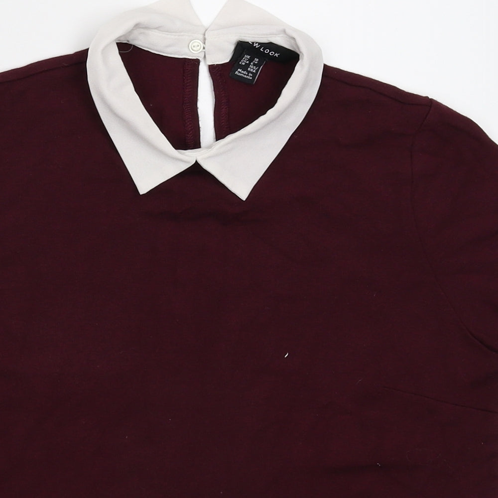 New Look Womens Red   Pullover Jumper Size 10