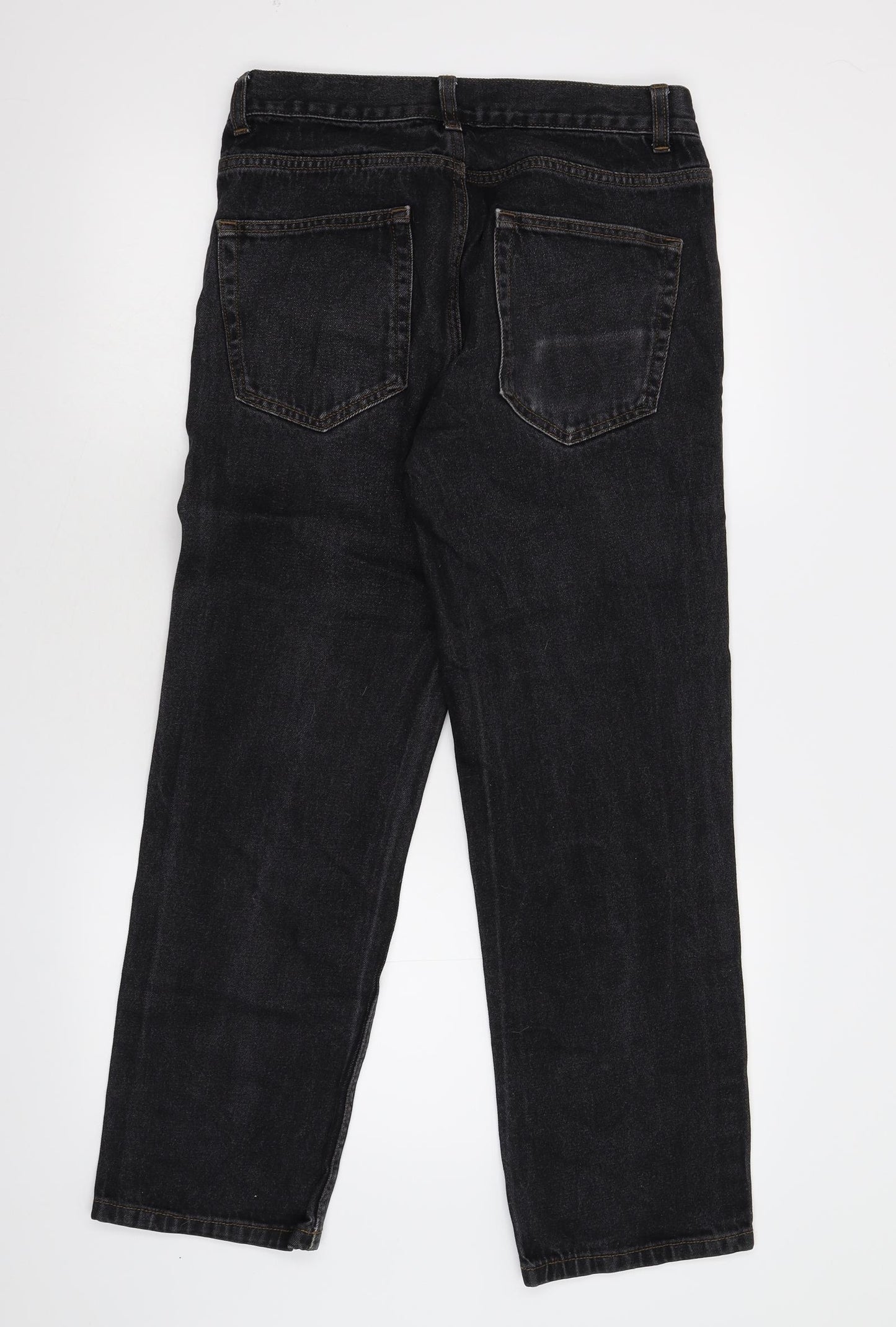 George Mens Black  Denim Straight Jeans Size 32 L30 in