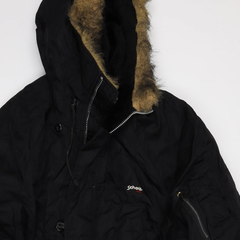 SCHOTT Womens Black   Parka Coat Size L  - Extreme cold weather