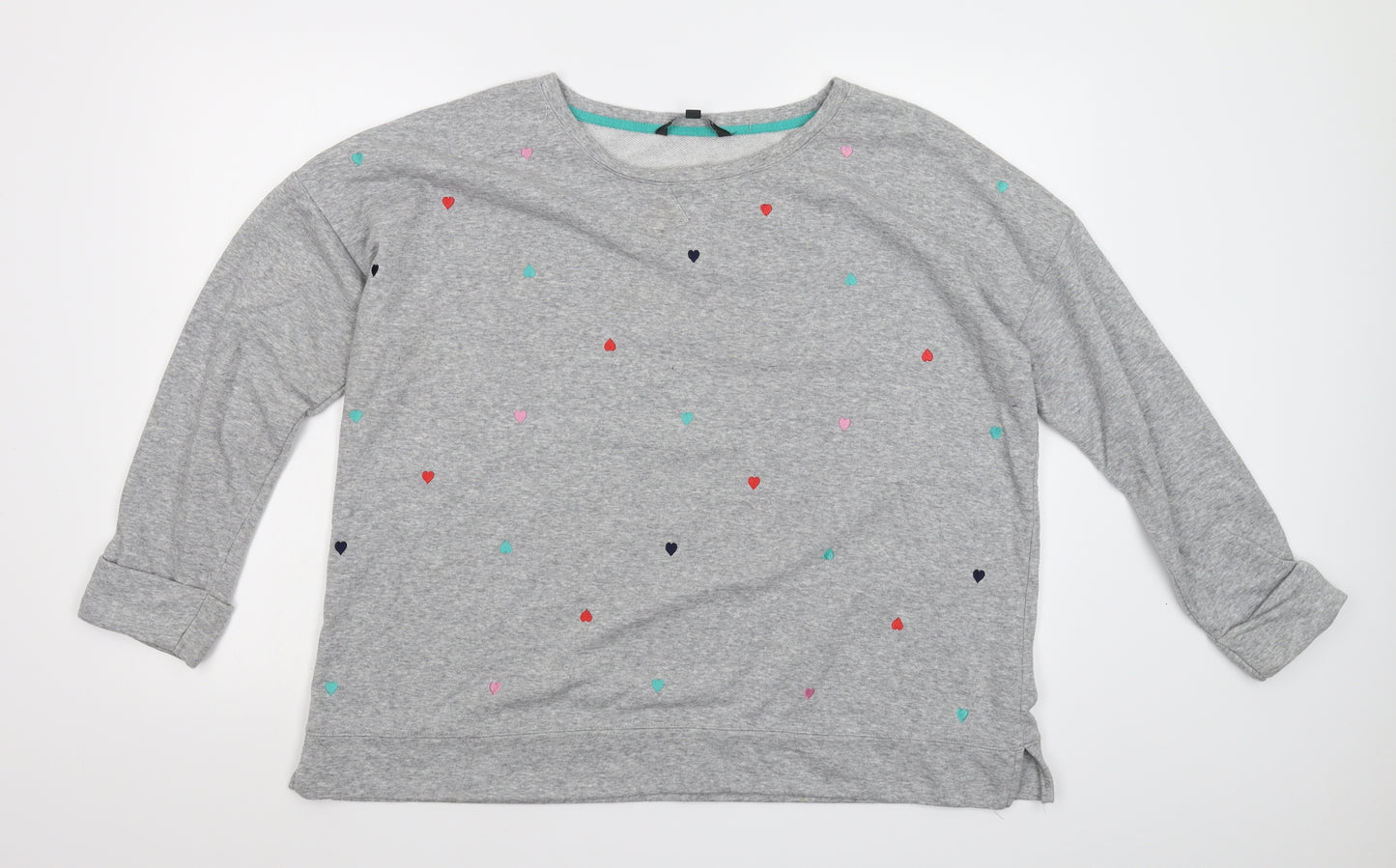 Love Leisure Womens Green Polka Dot  Pullover Jumper Size 18  - hearts