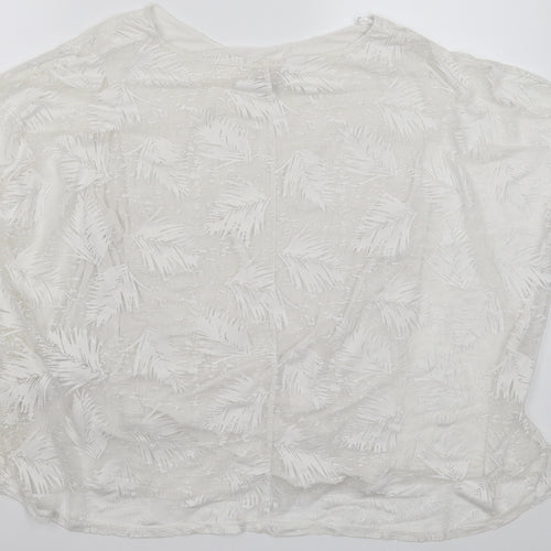 Phase Eight Womens White Floral  Pullover Jumper Size 18
