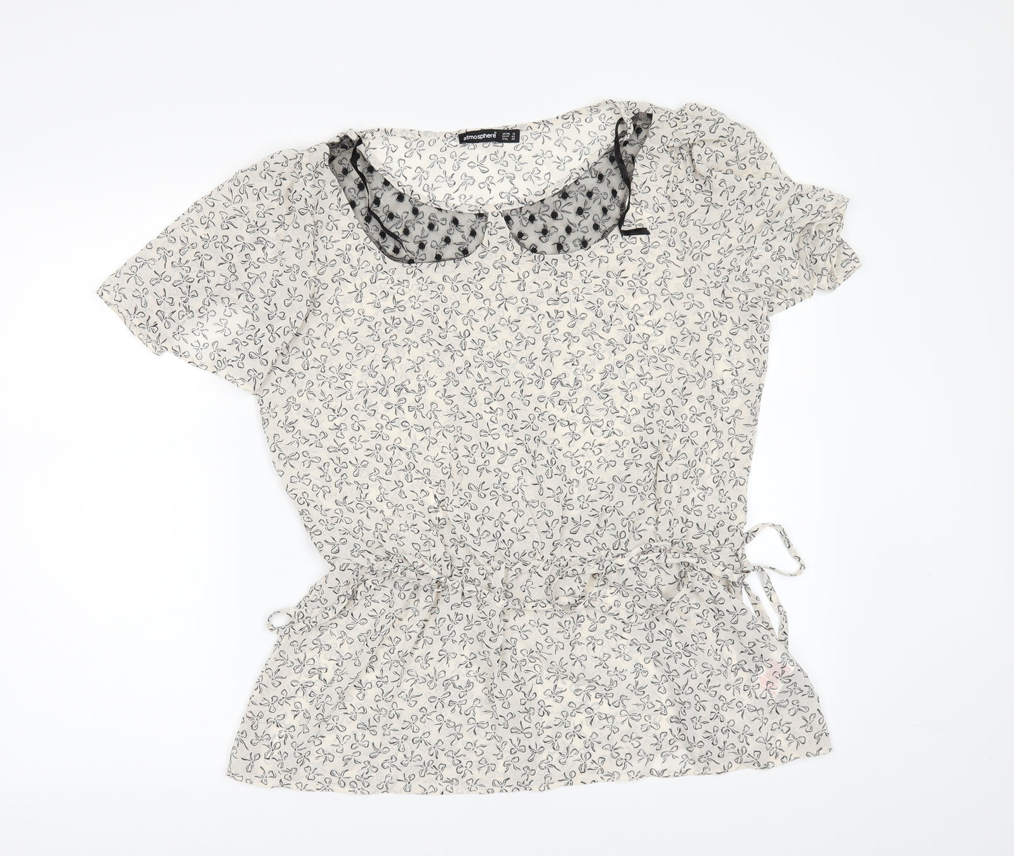 Primark Womens Beige Geometric  Tunic Blouse Size 14