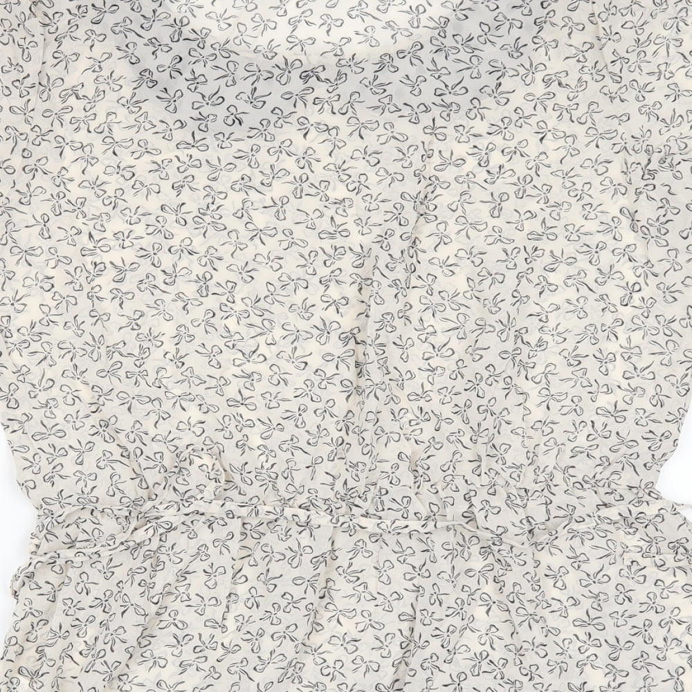Primark Womens Beige Geometric  Tunic Blouse Size 14