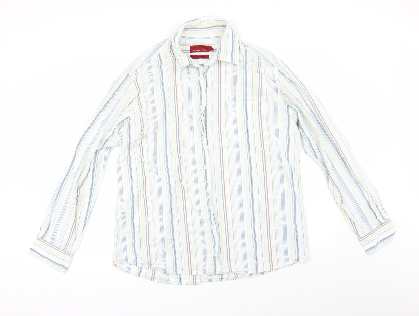 Bar Harbour Mens Multicoloured Striped   Button-Up Size L