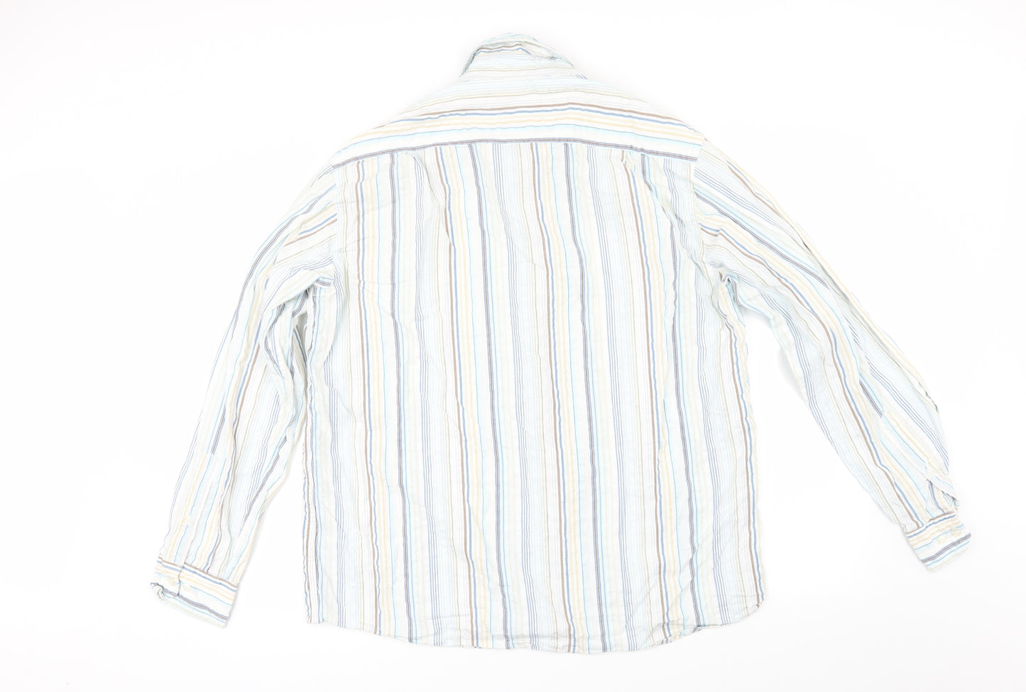 Bar Harbour Mens Multicoloured Striped   Button-Up Size L
