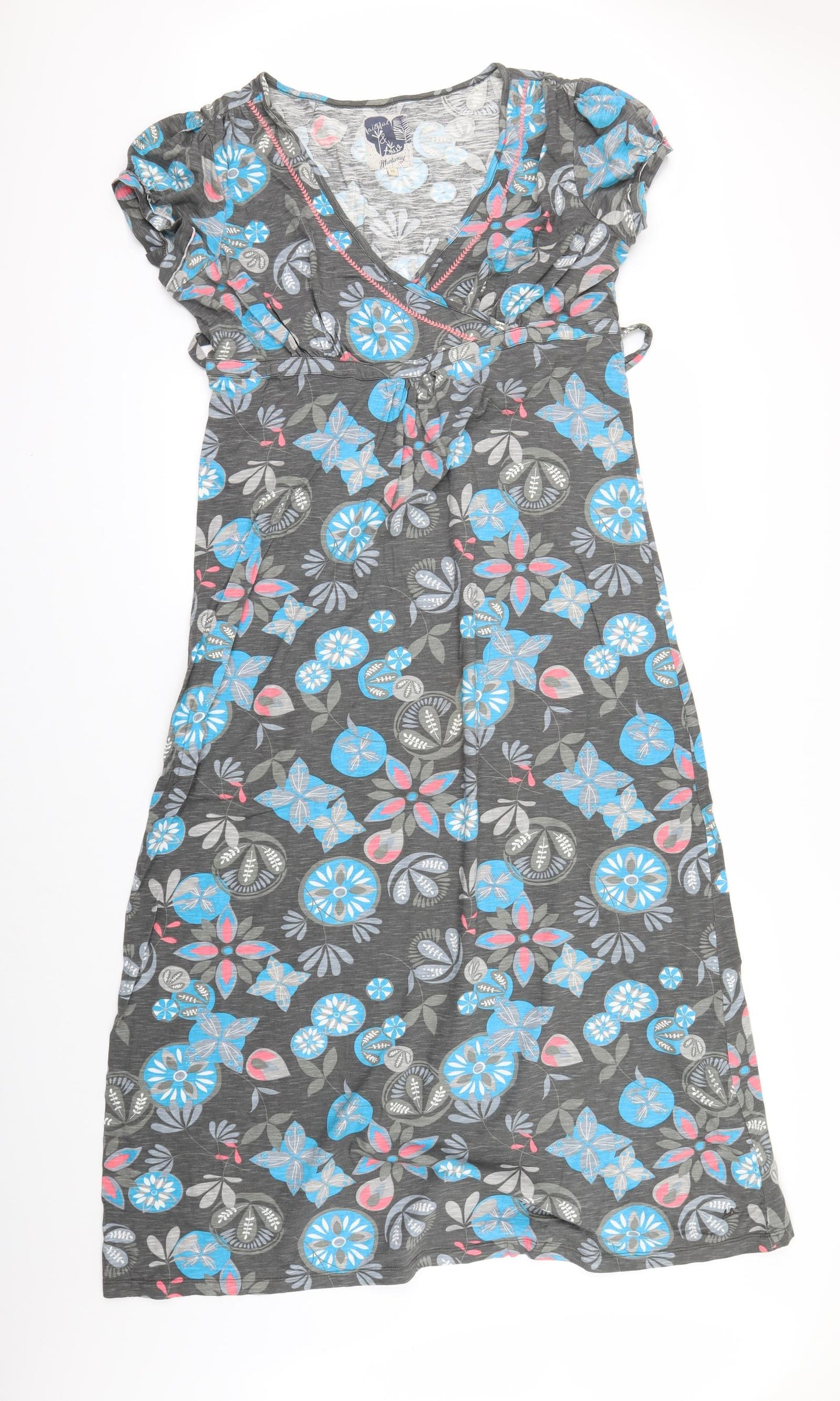 Debenhams Womens Grey Fair Isle  A-Line  Size 16