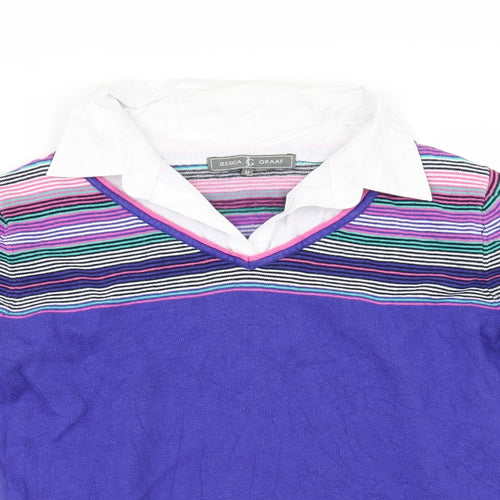 Jessica Graaf Womens Purple   Pullover Jumper Size M