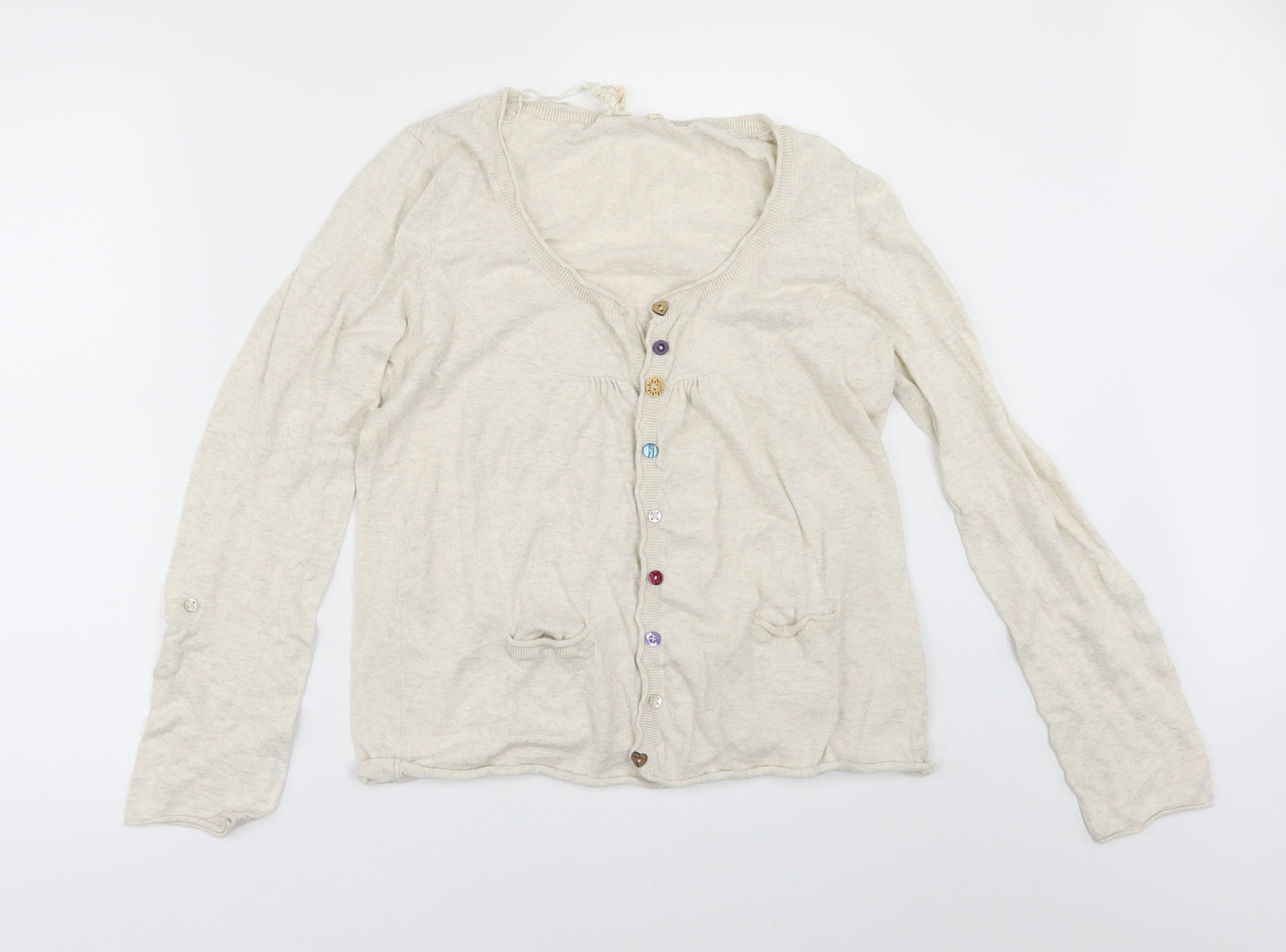 White Stuff Womens Ivory   Cardigan Jumper Size 14