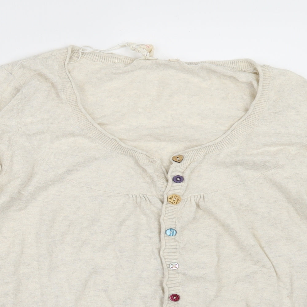 White Stuff Womens Ivory   Cardigan Jumper Size 14