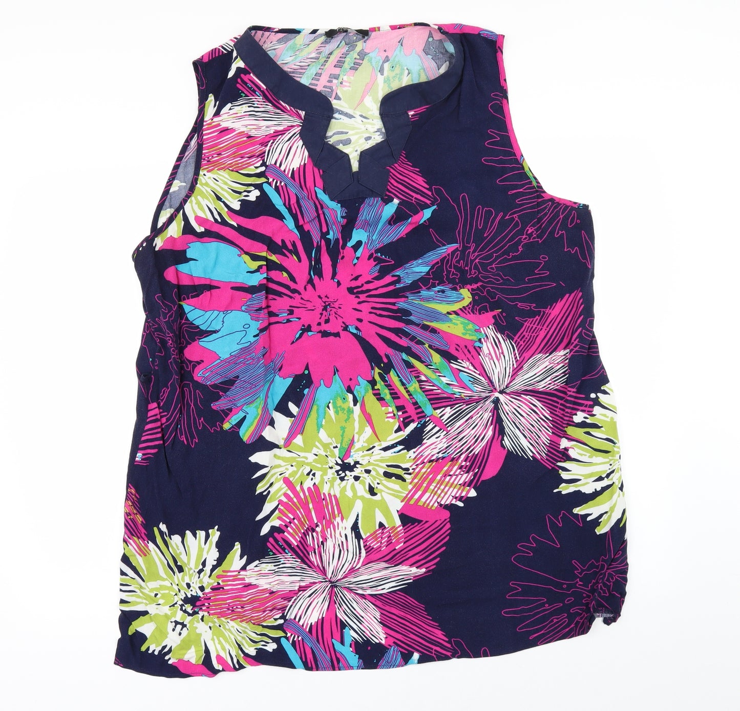 George` Womens Blue Floral  Tunic Blouse Size 24