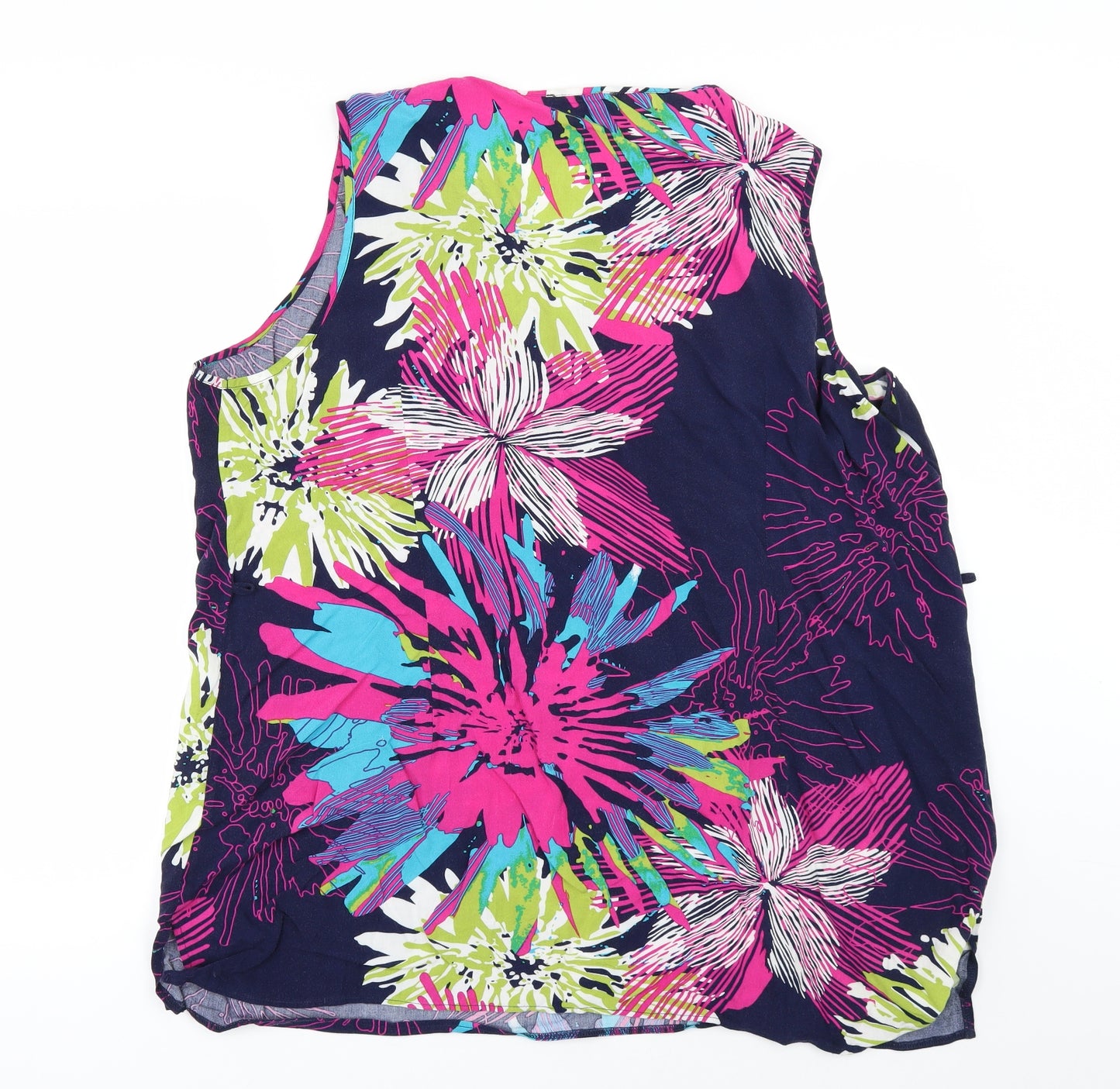 George` Womens Blue Floral  Tunic Blouse Size 24