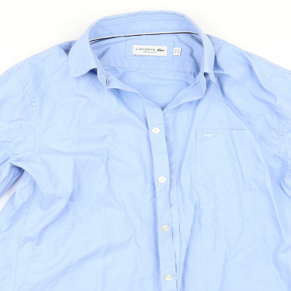 Lacoste Mens Blue    Button-Up Size 38
