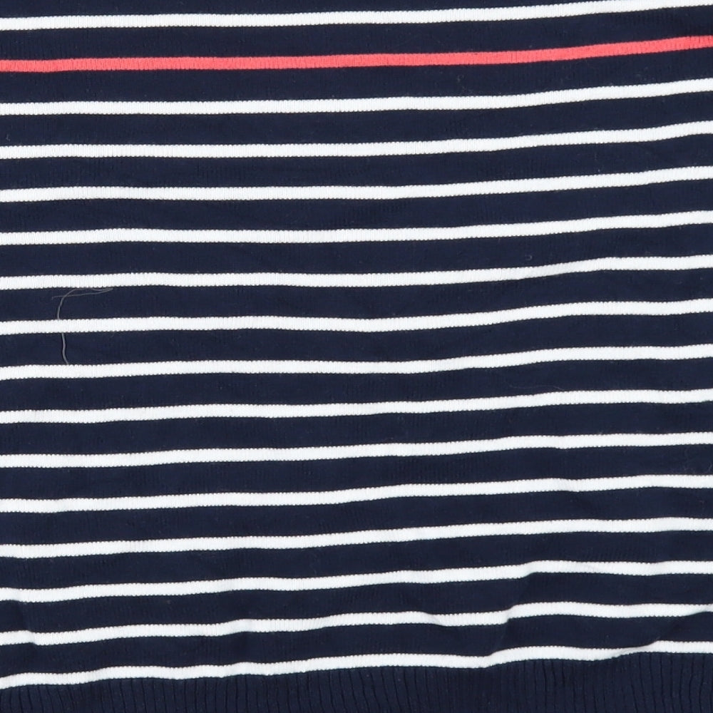 Catherine Malandrino Womens Blue Striped  Pullover Jumper