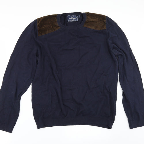 Topshop Mens Blue   Pullover Jumper Size M