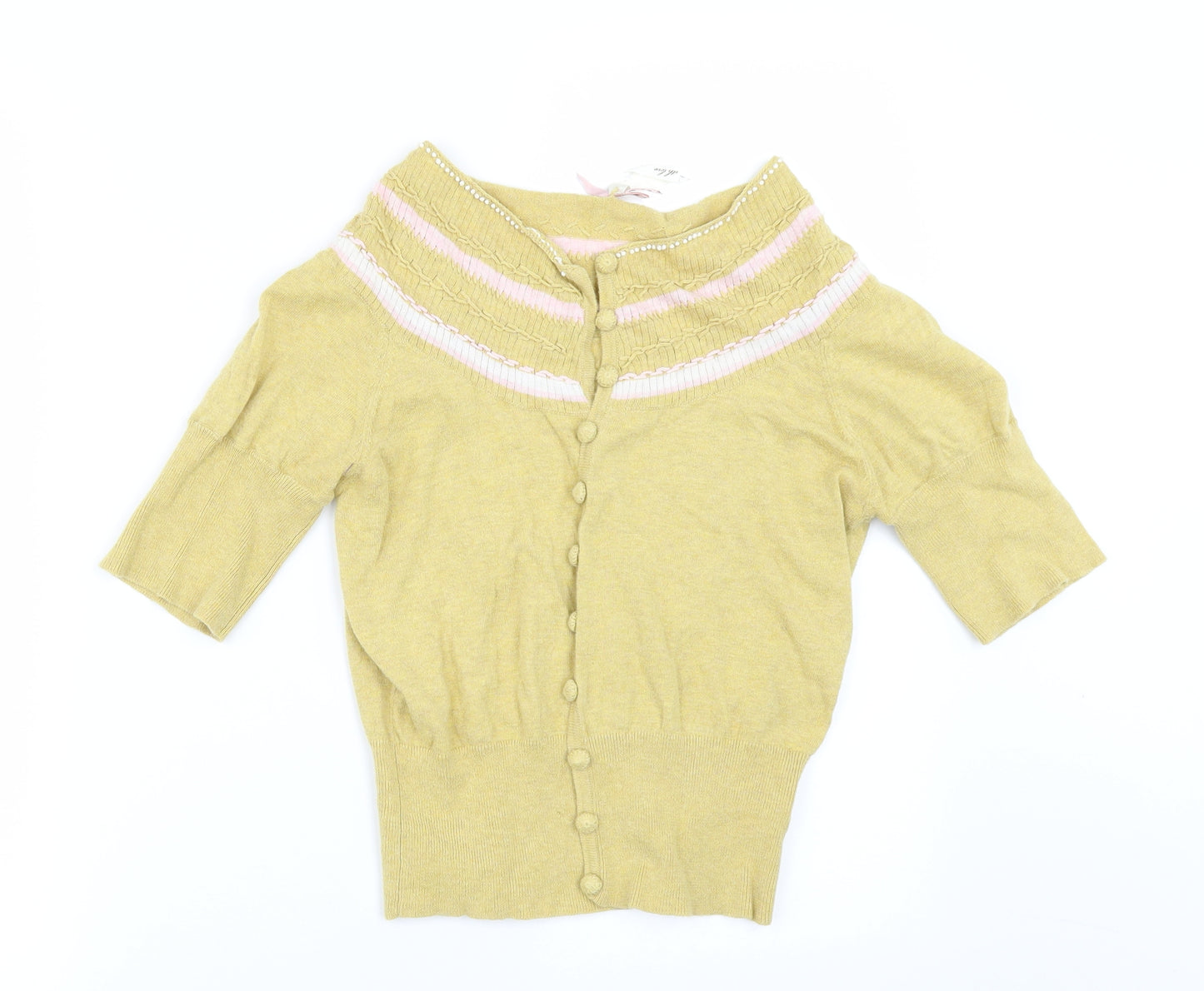 NEXT Womens Yellow   Cardigan Jumper Size 16
