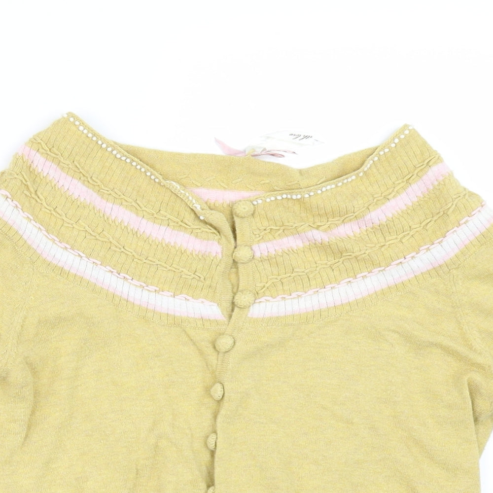 NEXT Womens Yellow   Cardigan Jumper Size 16