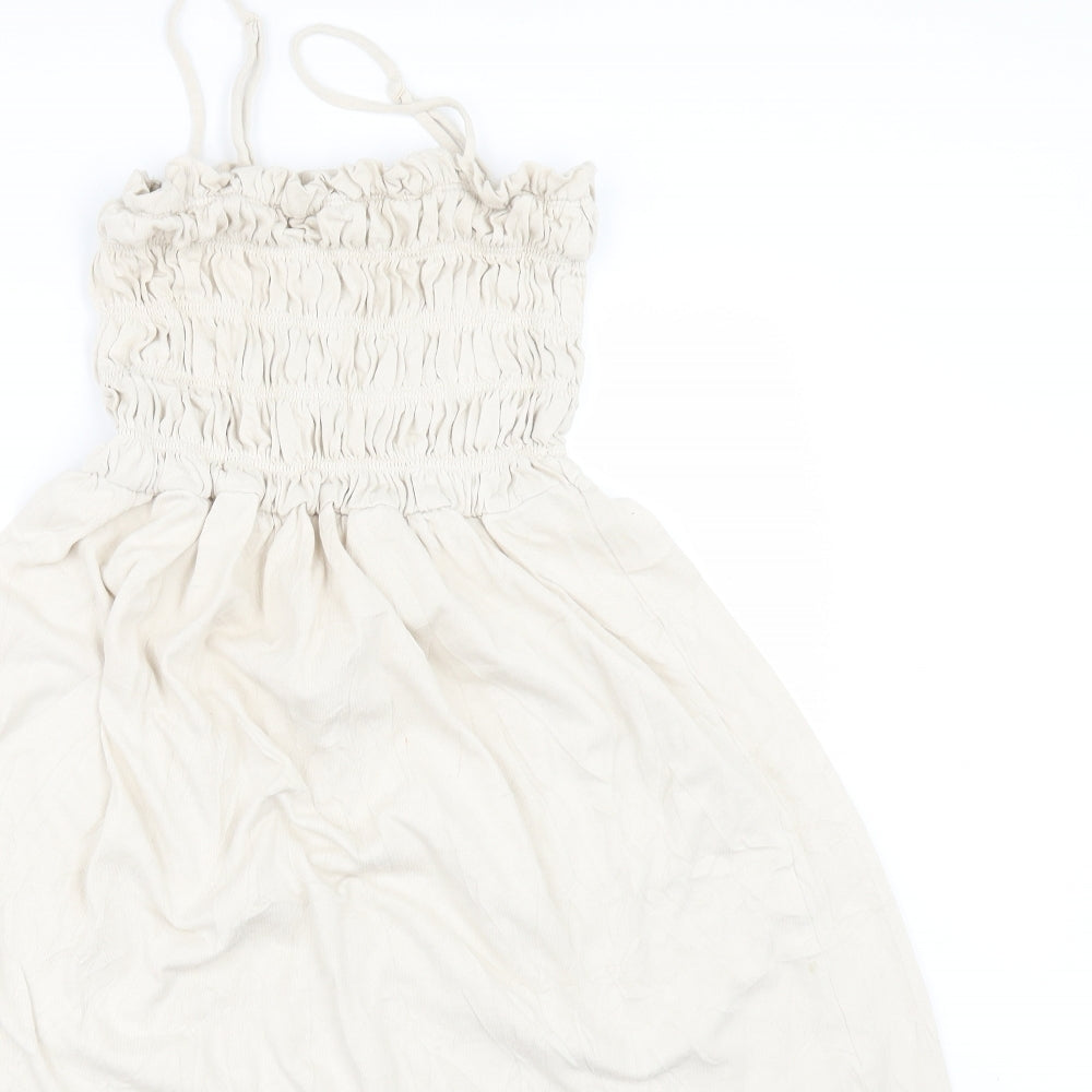 H&M Womens Beige   Fit & Flare  Size S