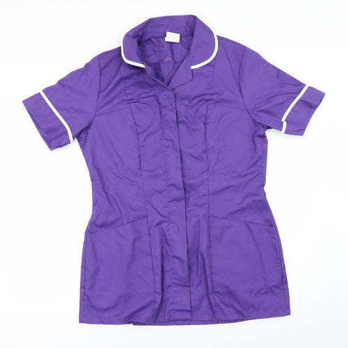 Alexander Del Rossa Womens Purple   Tunic Blouse Size L  - Workwear