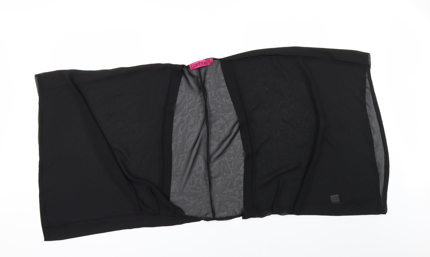 Boohoo Womens Black  Chiffon Shrug Jumper Size M  - oversized