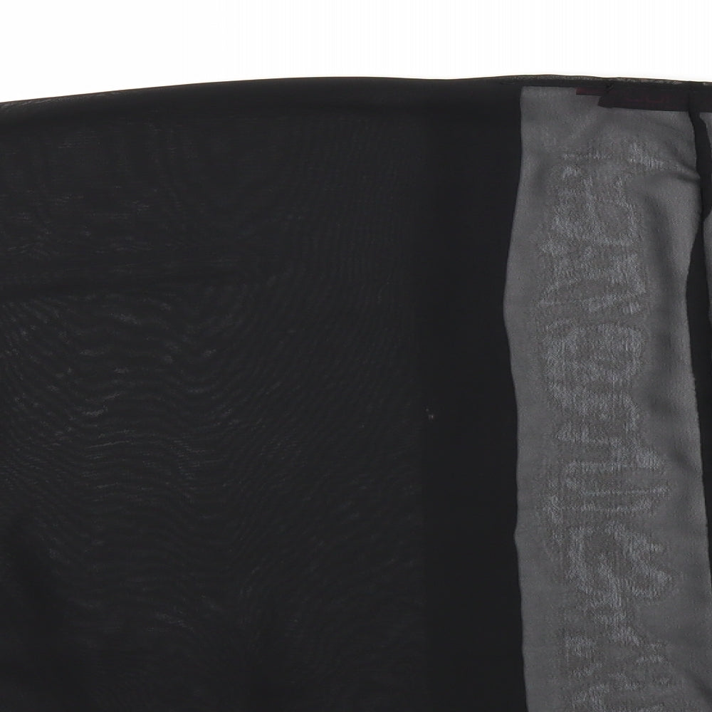 Boohoo Womens Black  Chiffon Shrug Jumper Size M  - oversized