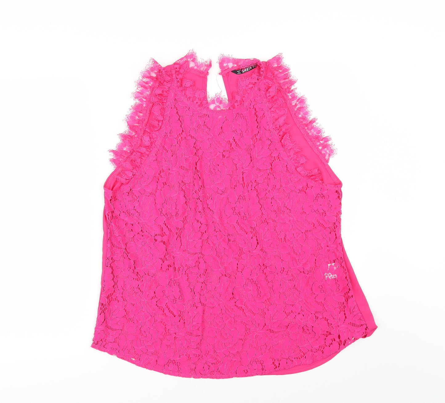SheIn Womens Pink   Camisole Blouse Size XL  - lace