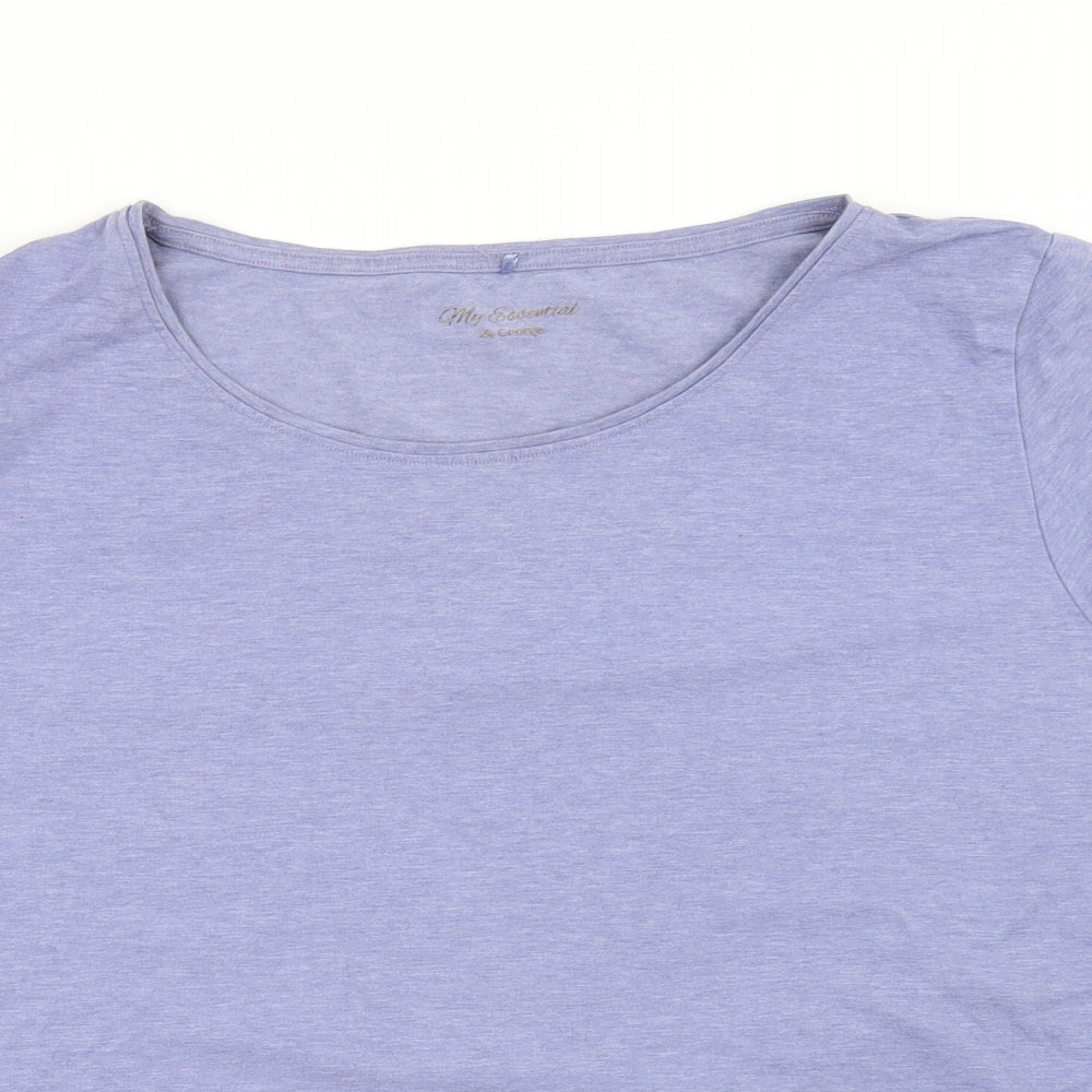 George Womens Purple   Basic T-Shirt Size 24