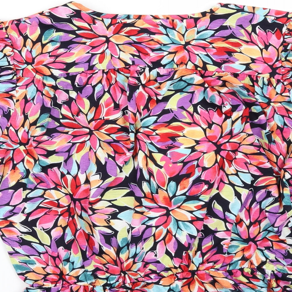 George Womens Multicoloured Floral  Tunic Blouse Size 12