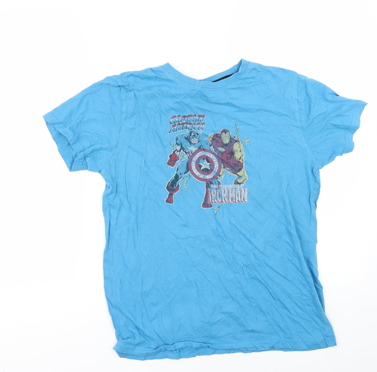 Primark Boys Black   Basic T-Shirt Size 13-14 Years  - MARVEL