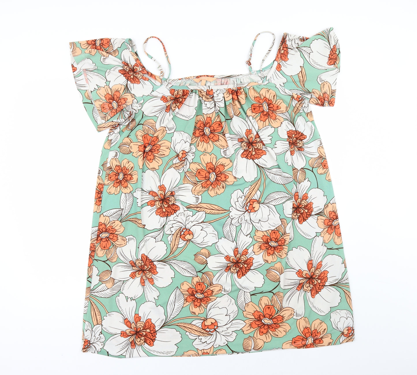 NEXT Womens Green Floral  Tunic Blouse Size 14