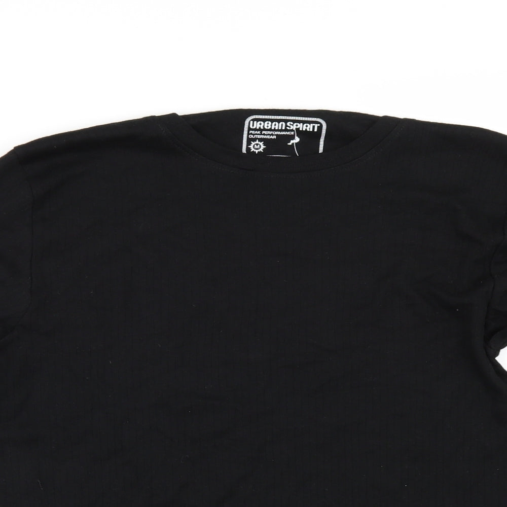 Urban Sprirt Womens Black   Basic T-Shirt Size M