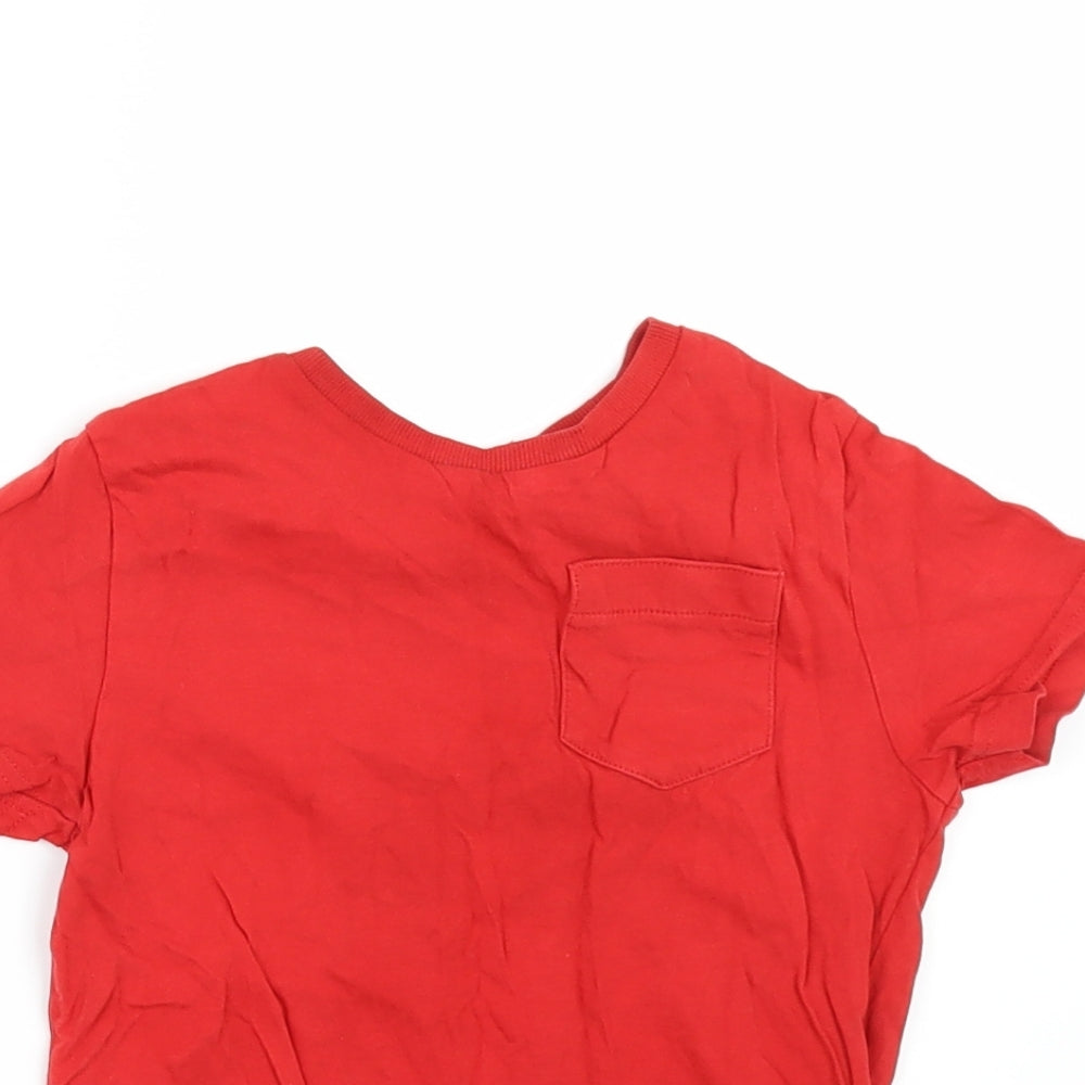 Marks and Spencer Boys Red   Basic T-Shirt Size 4-5 Years