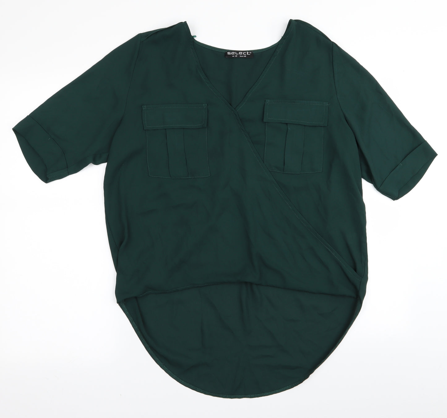 Select Womens Green   Basic Blouse Size 12