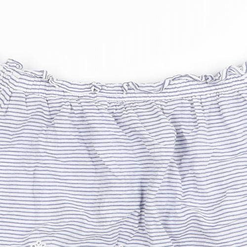 Primark Womens Blue Striped  Basic Blouse Size 4