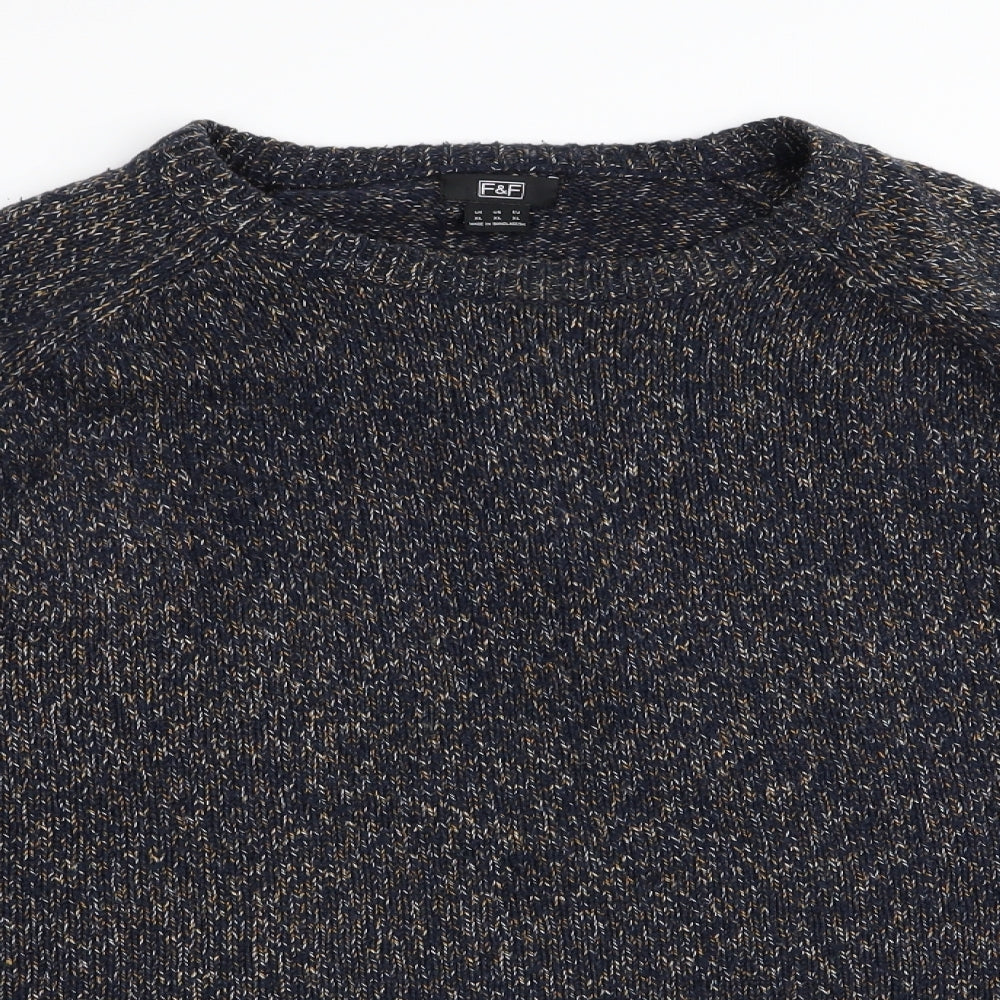 F&F Mens Blue   Pullover Jumper Size XL