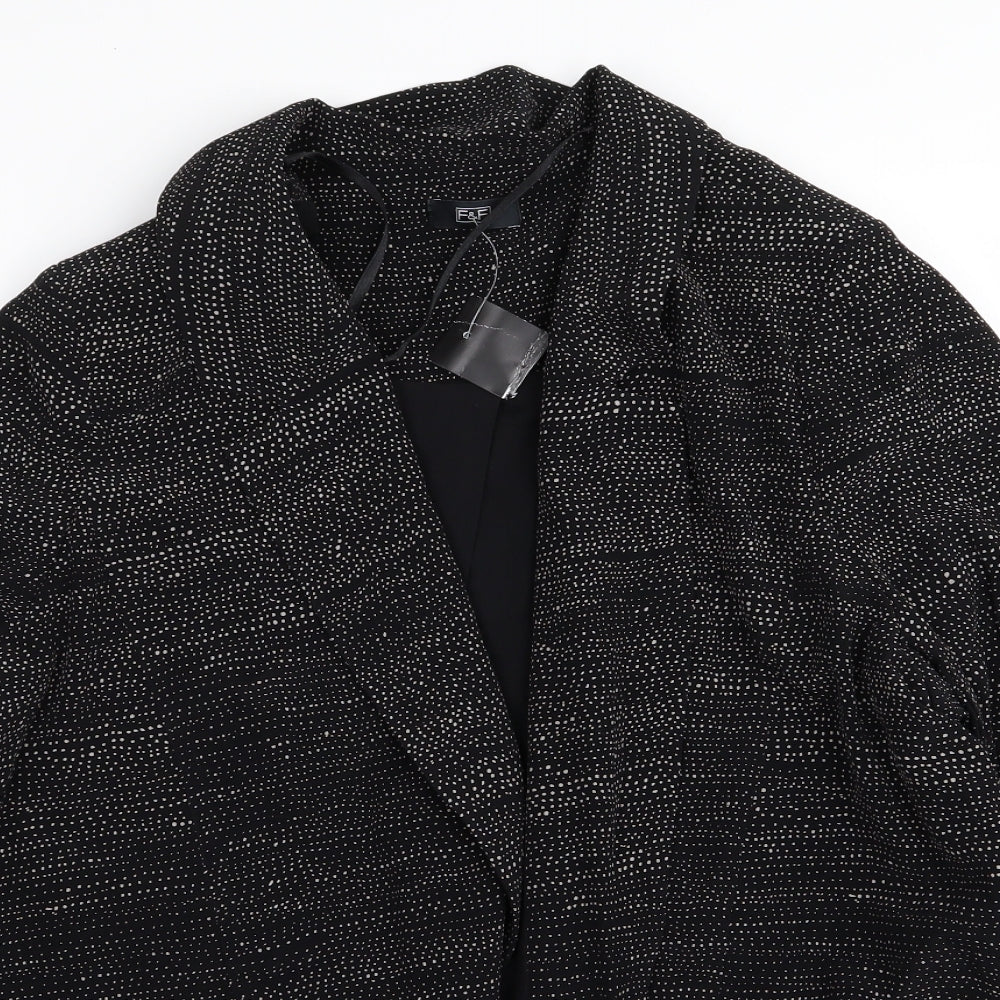 F&F Womens Black Polka Dot  Jacket Blazer Size 20