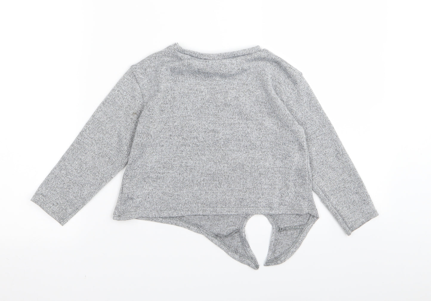 Matalan Girls Silver   Basic T-Shirt Size 5 Years