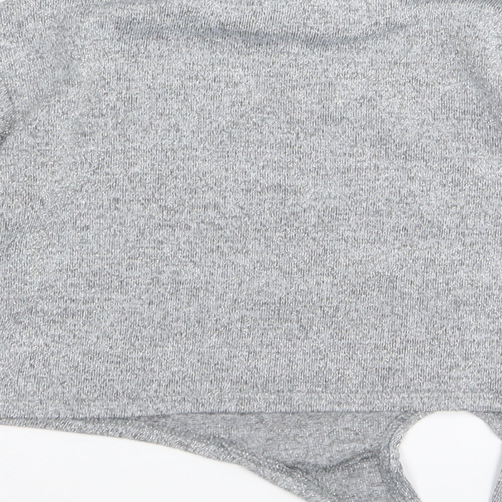 Matalan Girls Silver   Basic T-Shirt Size 5 Years
