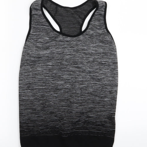 Preworn Womens Black Striped  Basic Tank One Size