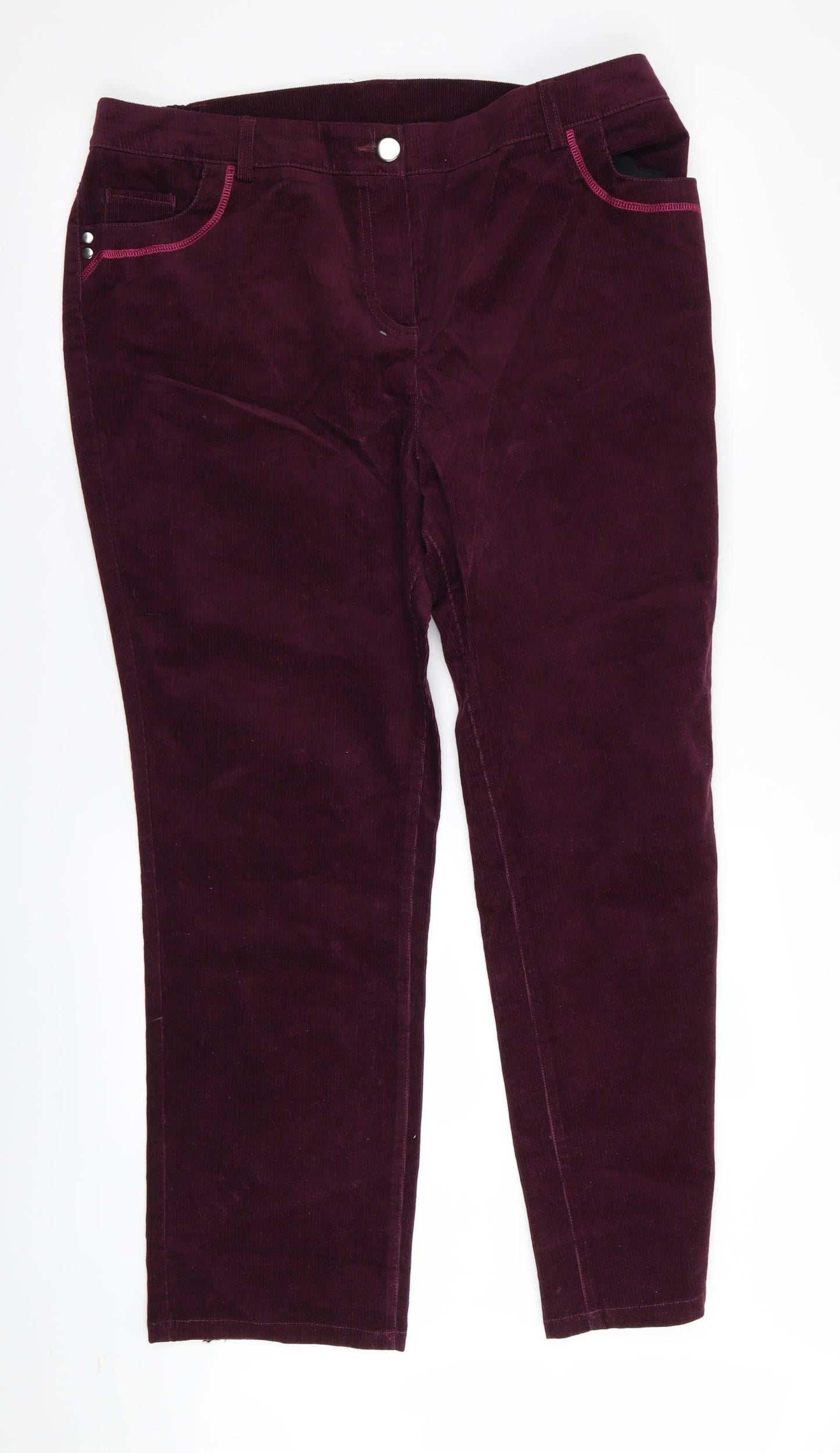 top to toe Womens Purple   Straight Jeans Size 18 L29 in