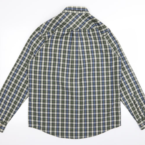 EWM Mens Multicoloured Check   Button-Up Size M
