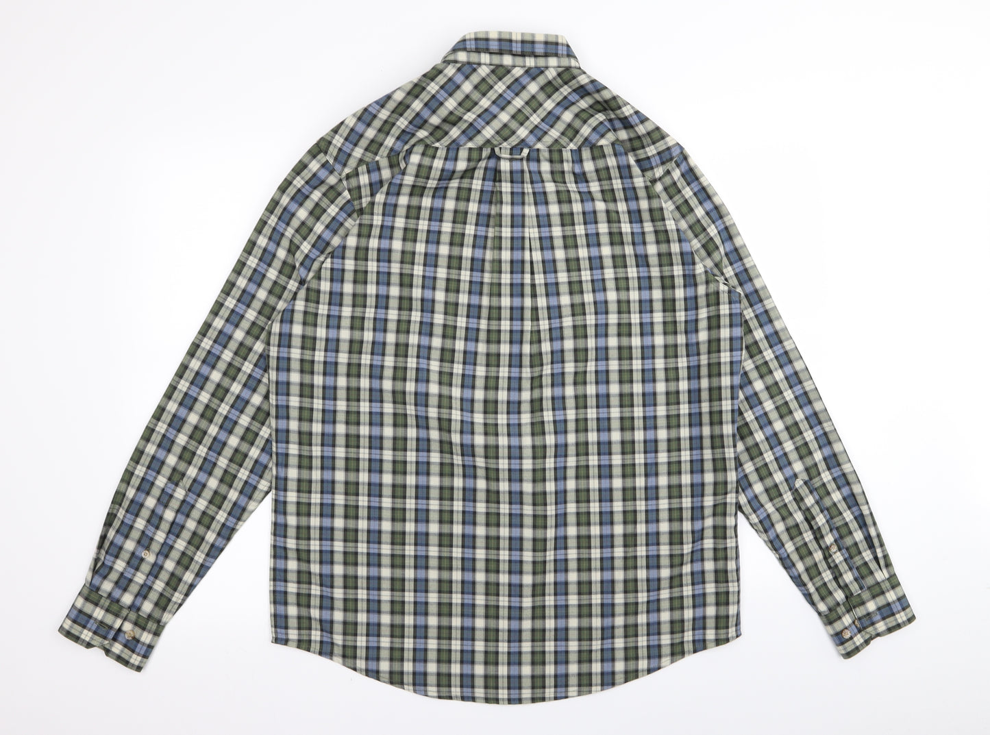 EWM Mens Multicoloured Check   Button-Up Size M
