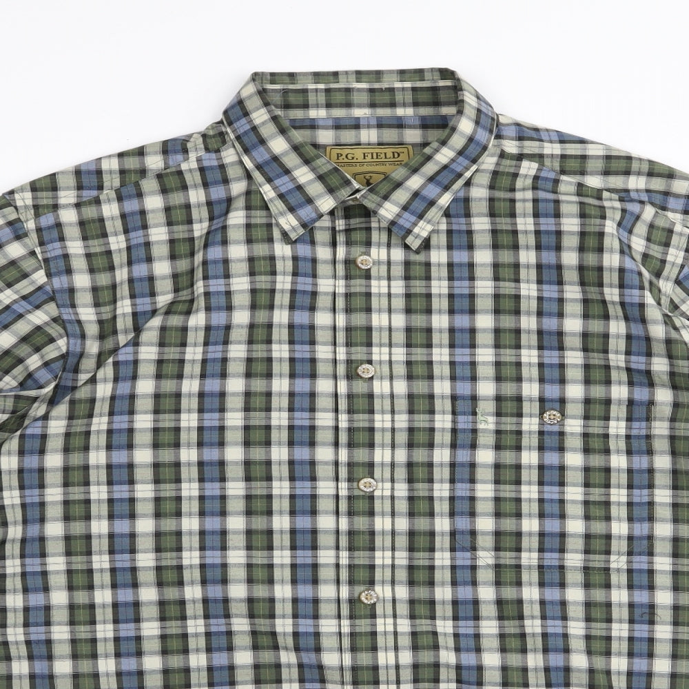EWM Mens Multicoloured Check   Button-Up Size M