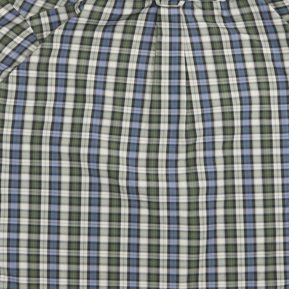 EWM Mens Multicoloured Check   Button-Up Size M